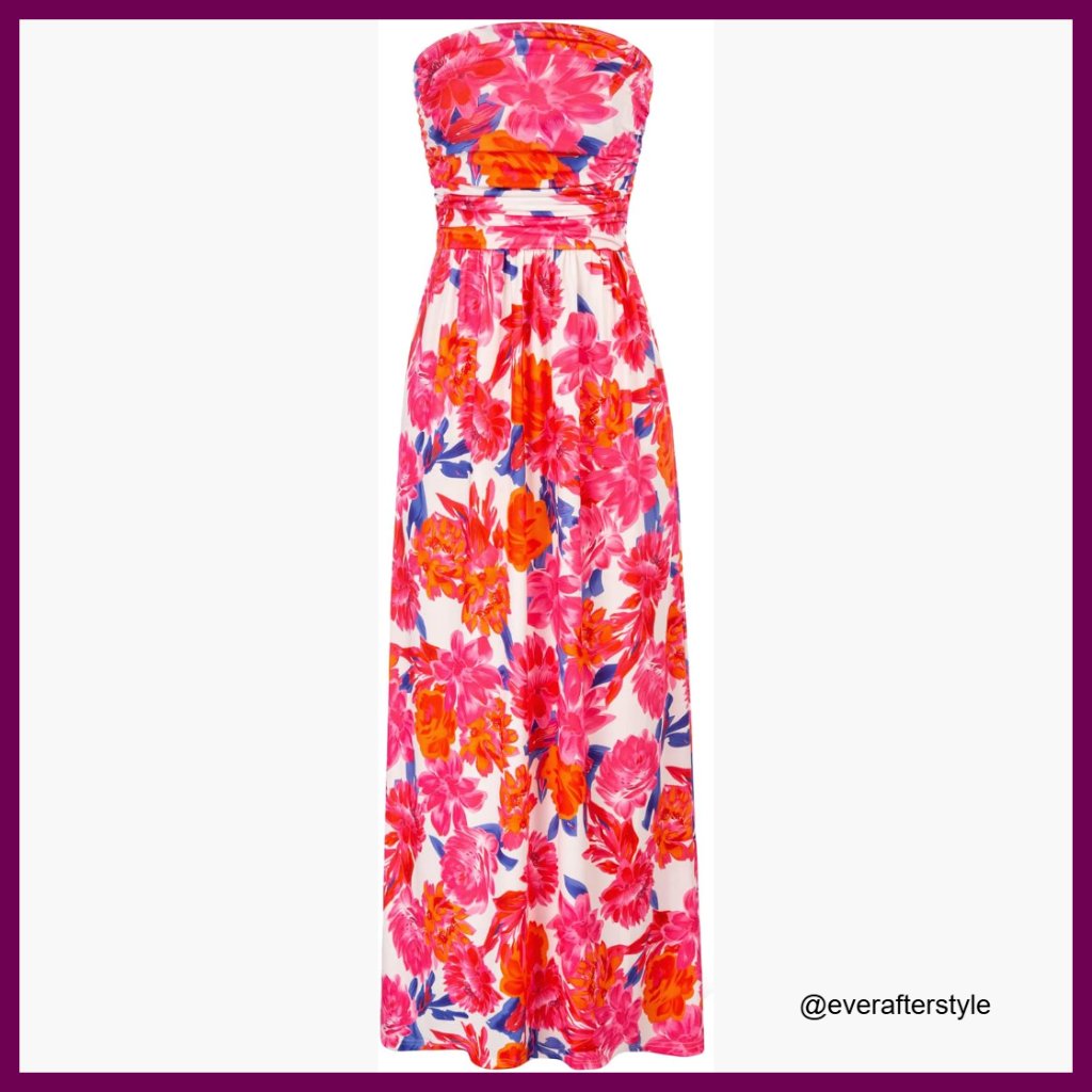 Strapless Maxi Dress With Pockets, Rayon Spandex Fabric, Loose Fit